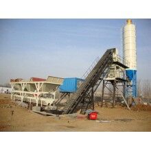 小型商混站首選，hzs60型水泥攪拌站